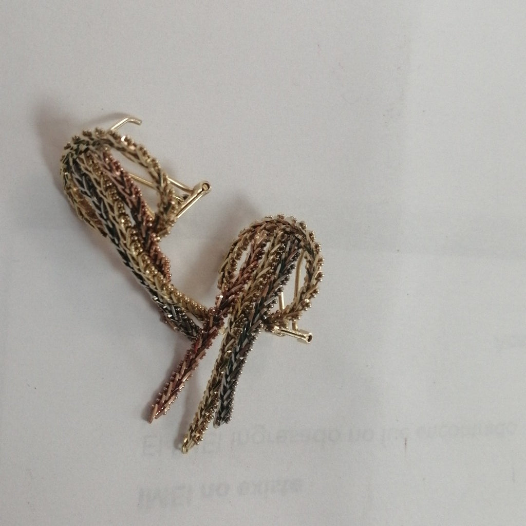 ARETES PAR ORO 14 K 11.2 GRMS (SEMINUEVO)