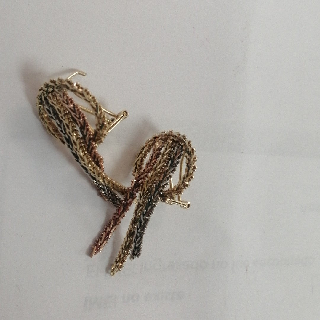 ARETES PAR ORO 14 K 11.2 GRMS (SEMINUEVO)