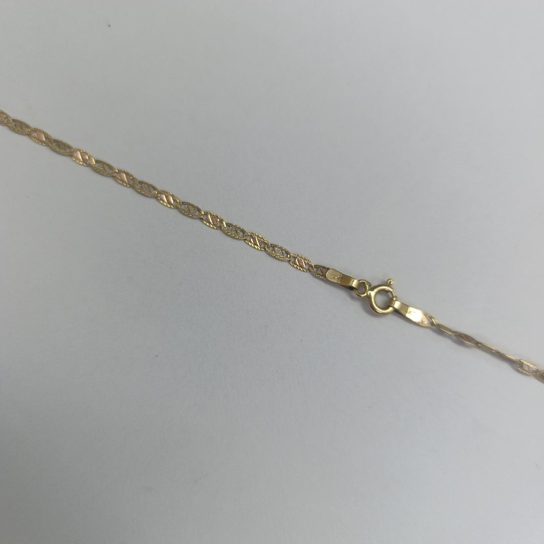 CADENA ORO COMBINADO 14 K 3.9 GRMS (SEMINUEVO)