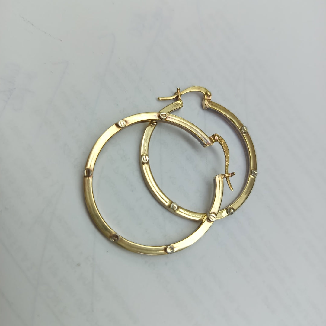 ARRACADAS PAR ORO 14 K 5.2 GRMS (SEMINUEVO)
