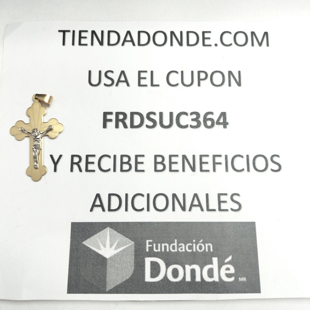 CRUCIFIJO ORO, ORO COMBINADO 14 K 3.7 GRMS (SEMINUEVO)