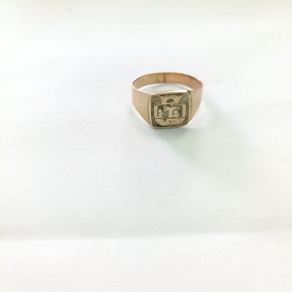ANILLO DE GRADUACIÓN ORO 10 K 2.3 GRMS (SEMINUEVO)