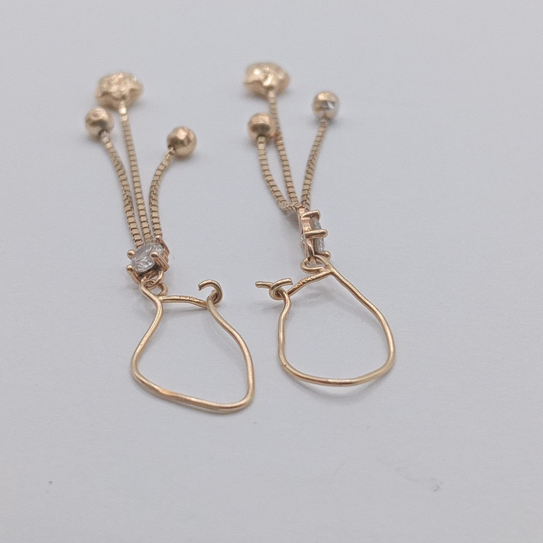 ARETES PAR ORO 14 K 1.6 GRMS (SEMINUEVO)