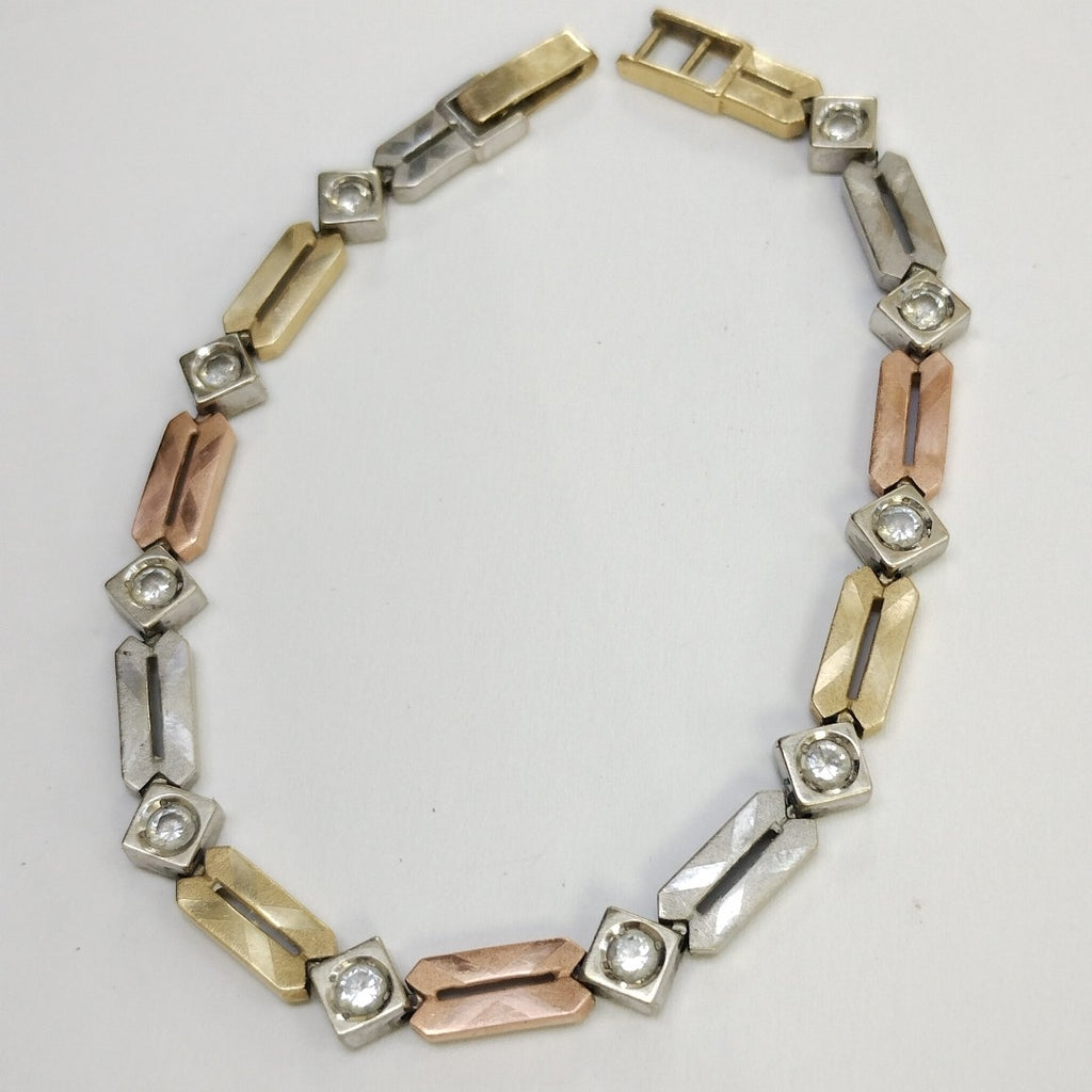 PULSERA ORO COMBINADO 10 K 10.3 GRMS (SEMINUEVO)