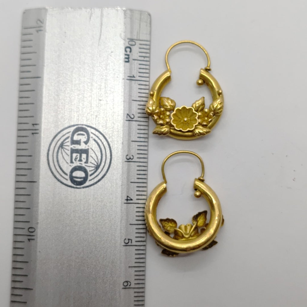ARRACADAS PAR ORO 18 K 4.2 GRMS (SEMINUEVO)