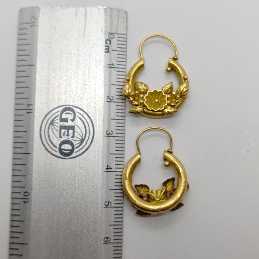 ARRACADAS PAR ORO 18 K 4.2 GRMS (SEMINUEVO)