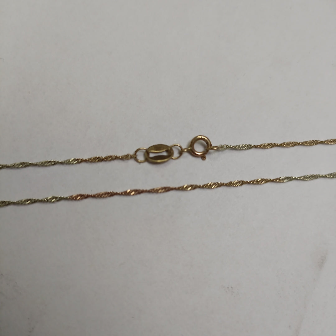 CADENA ORO COMBINADO 10 K 1.4 GRMS (SEMINUEVO)