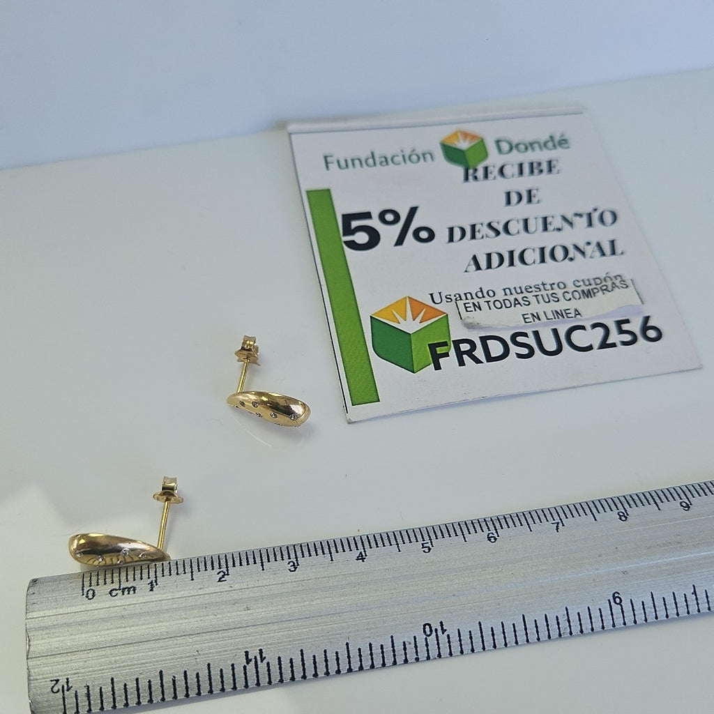 BROQUELES ORO 14K 2 (NUEVO)