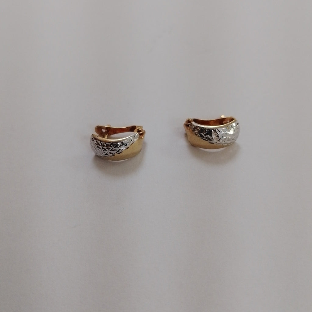 ARETES PAR ORO COMBINADO 10 K 1.3 GRMS (SEMINUEVO)