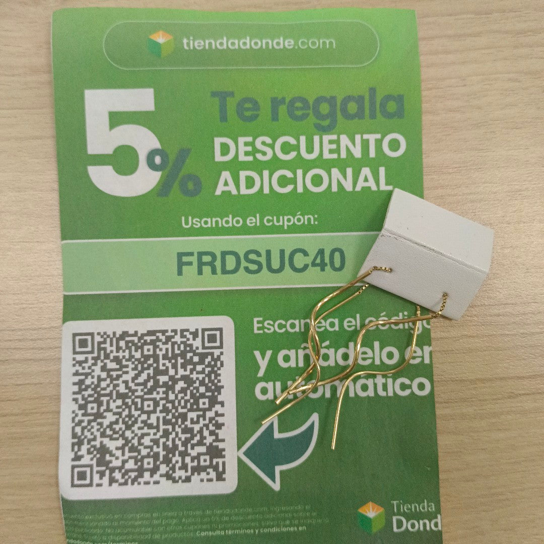 VIOLADORES PAR ORO 14 K 2,10 GRMS (SEMINUEVO)