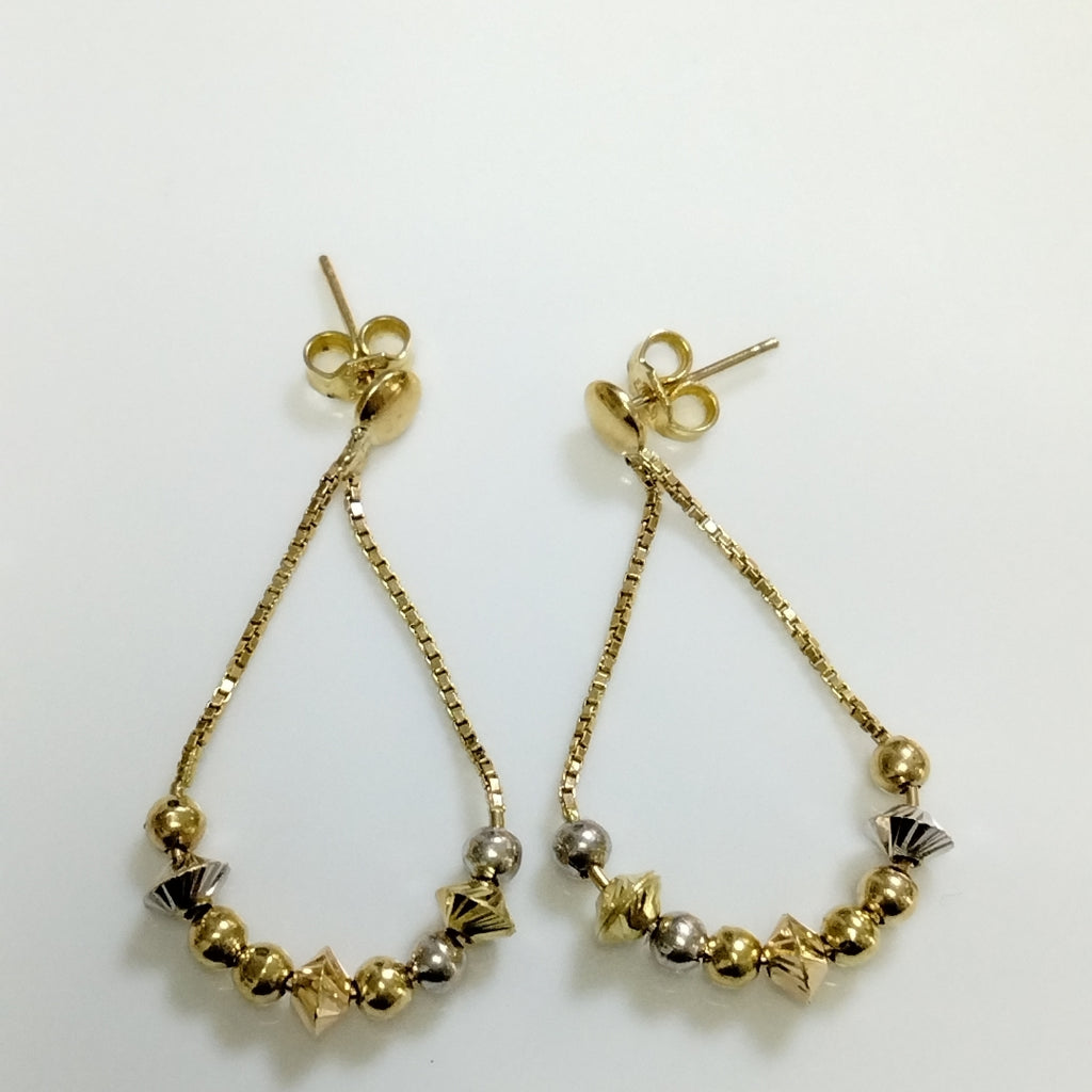 BROQUELES PAR ORO COMBINADO 14 K 3 GRMS (SEMINUEVO)