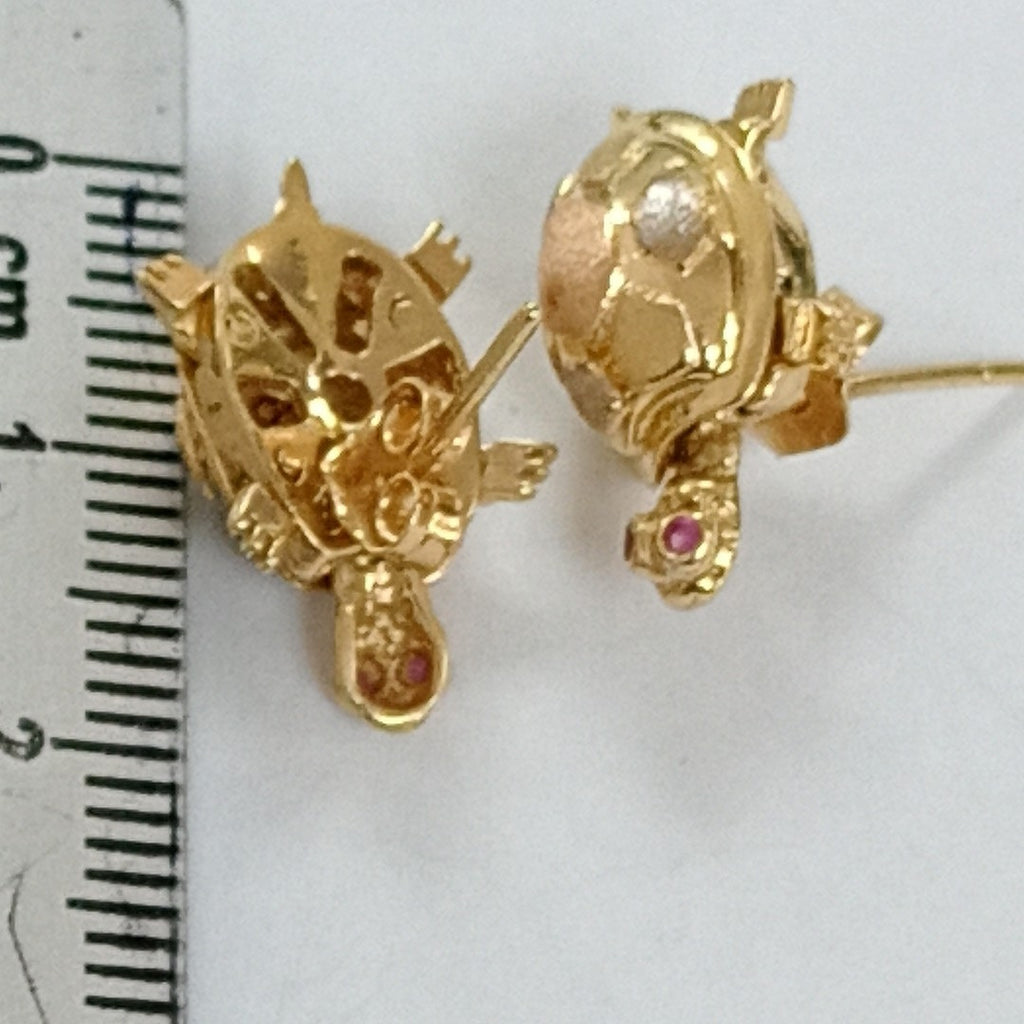 BROQUELES PAR ORO COMBINADO 14 K 4,40 GRMS (SEMINUEVO)