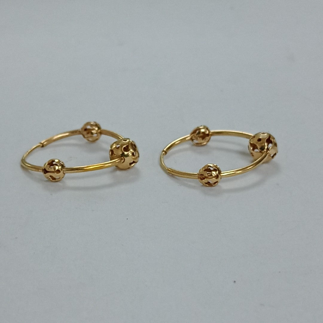 ARRACADAS PAR ORO 14 K 1.7 GRMS (SEMINUEVO)