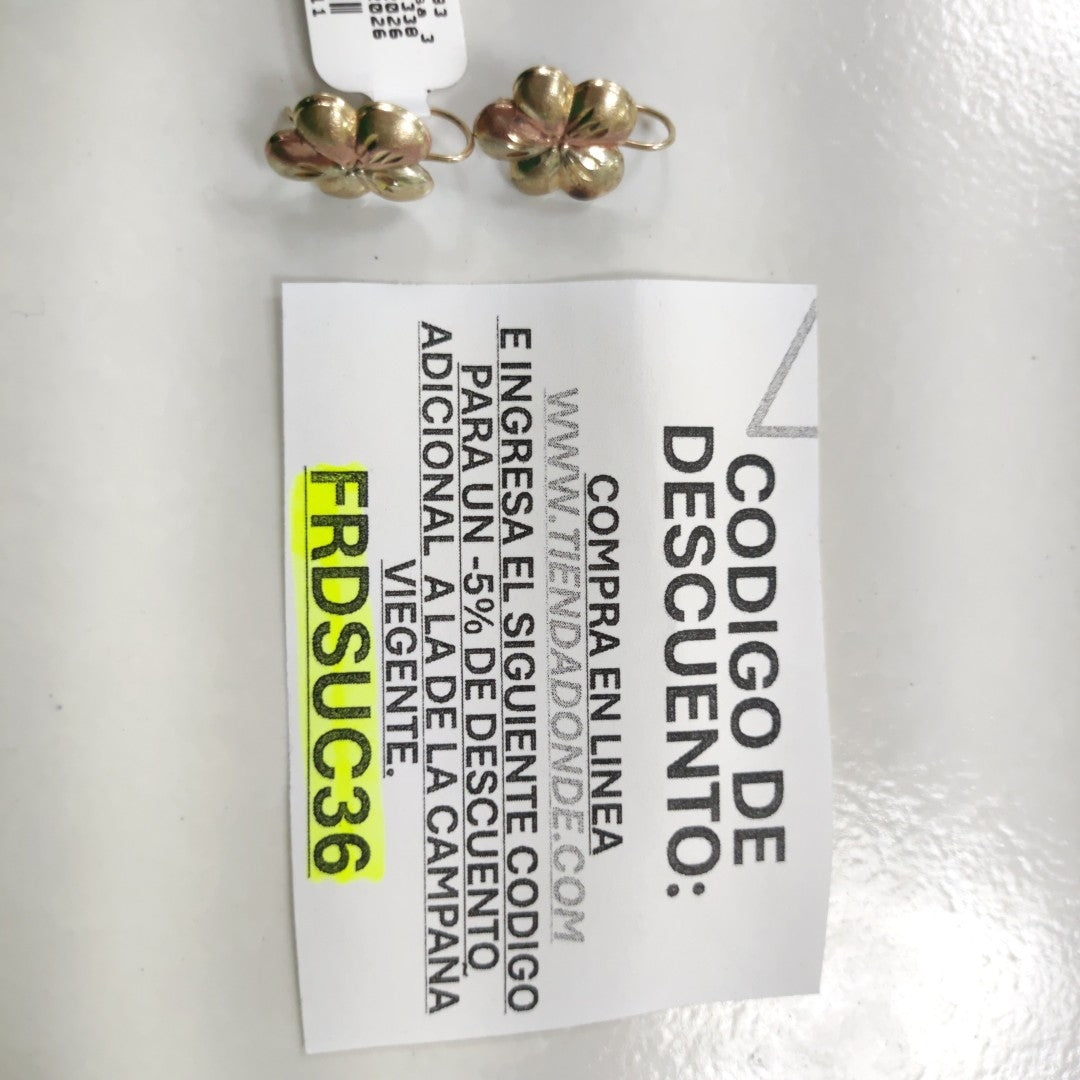 ARETES PAR ORO 10 K 1,70 GRMS (SEMINUEVO)