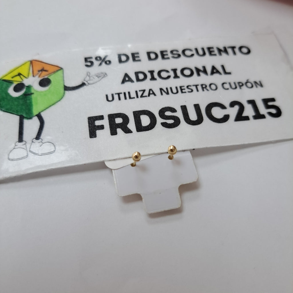 BROQUELES ORO 10K 1 (NUEVO)