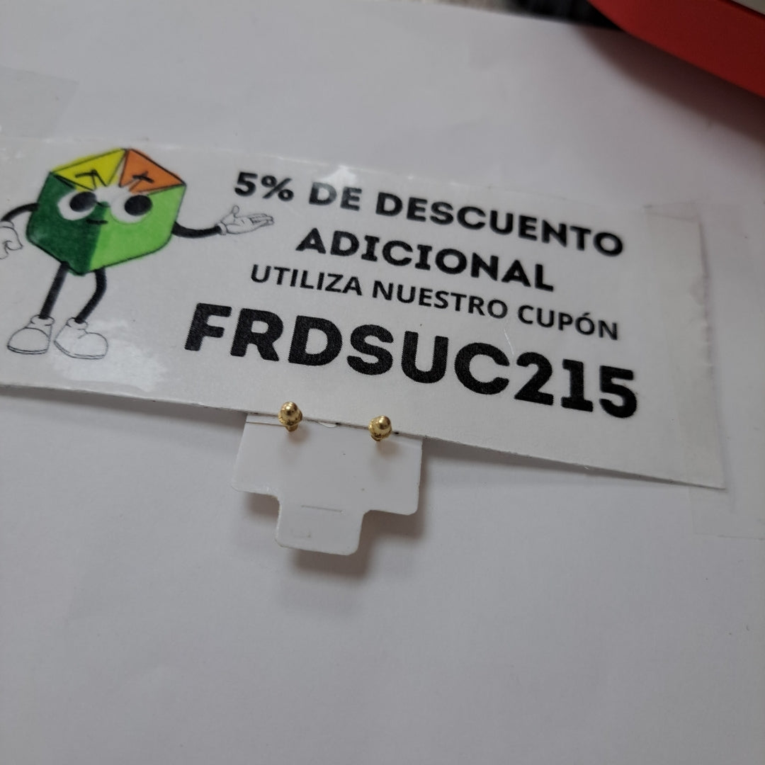 BROQUELES ORO 10K 1 (NUEVO)