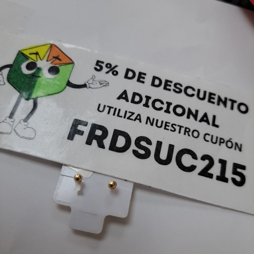 BROQUELES ORO 10K 1 (NUEVO)