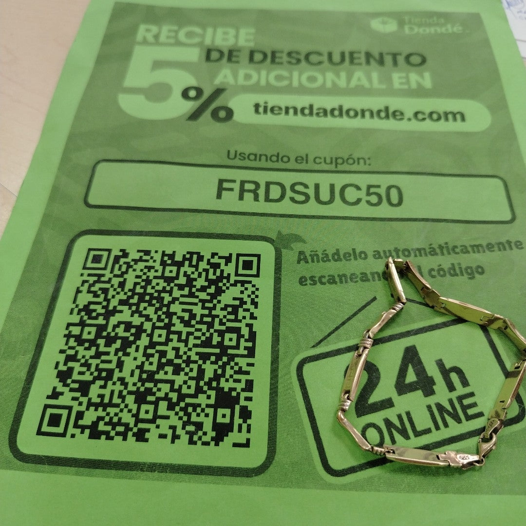 PULSERA ORO 14 K 6.4 GRMS (SEMINUEVO)