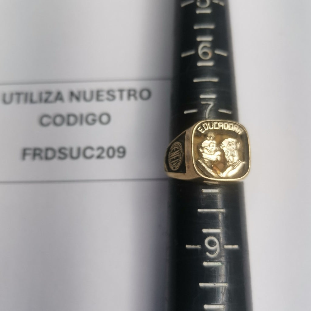 ANILLO DE GRADUACIÓN ORO 14 K 6.7 GRMS (SEMINUEVO)