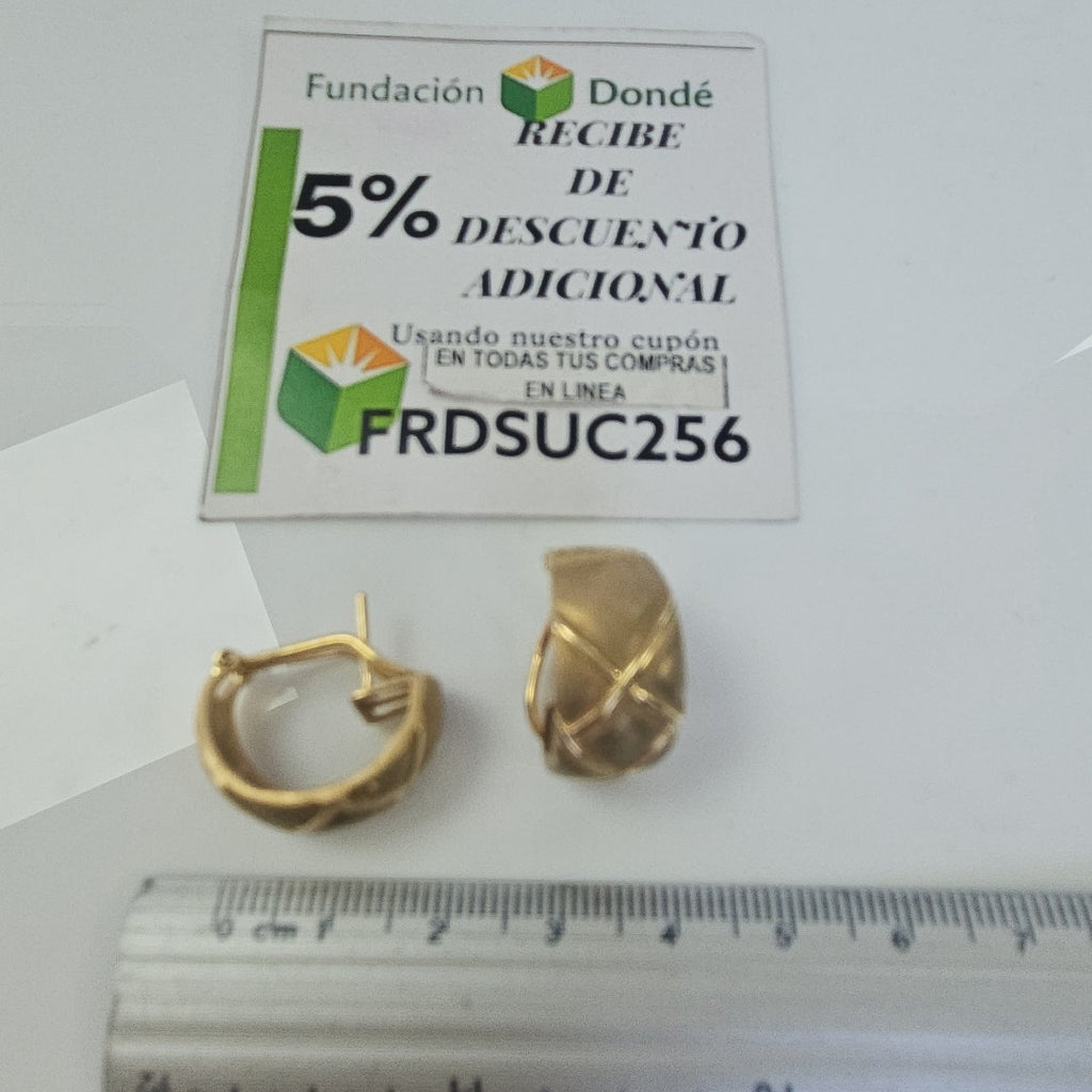 ARETES PAR ORO 14 K 10.1 GRMS (SEMINUEVO)