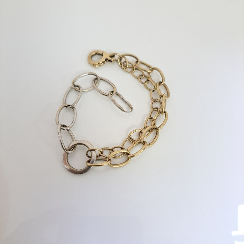 PULSERA ORO,ORO BLANCO 14 K 8,70 GRMS (SEMINUEVO)