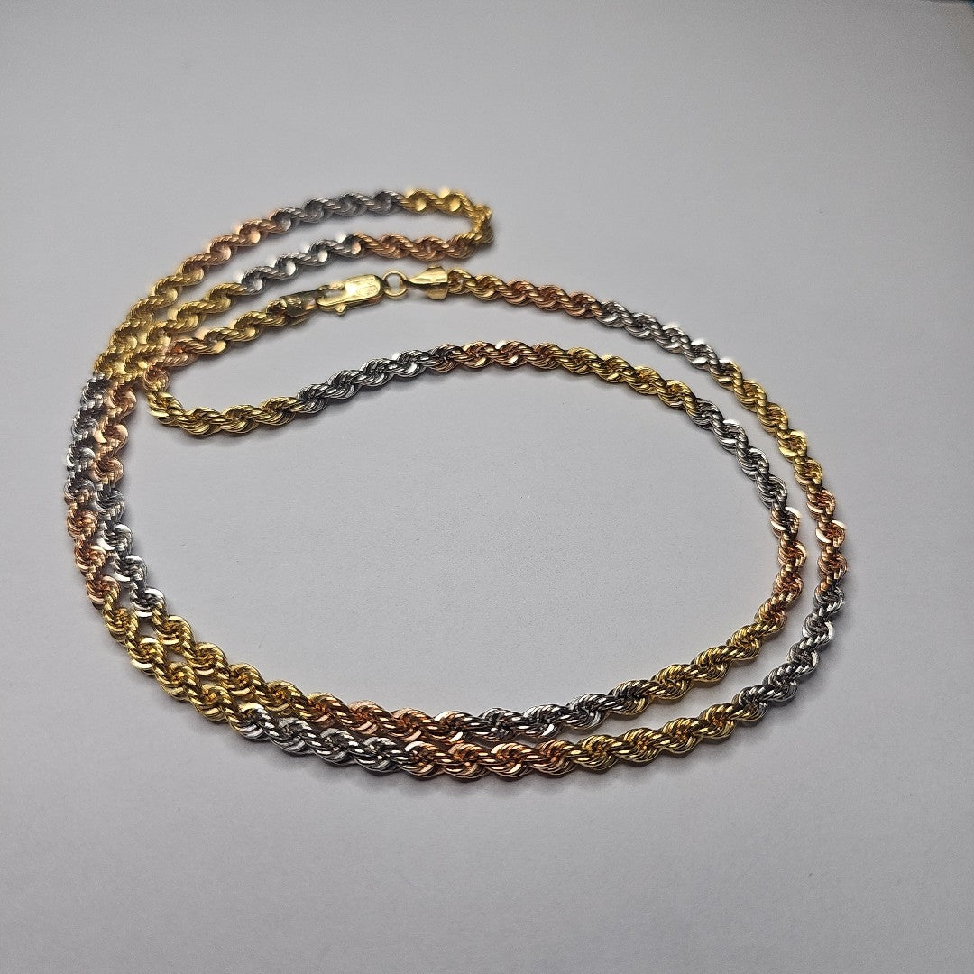 CADENA ORO, ORO COMBINADO 14 K 10.7 GRMS (SEMINUEVO)