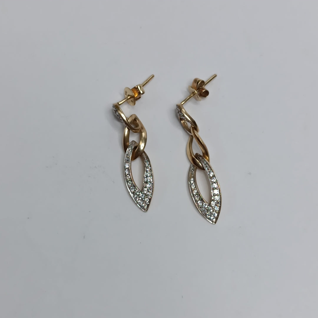 ARETES PAR ORO 14 K 2,80 GRMS (SEMINUEVO)