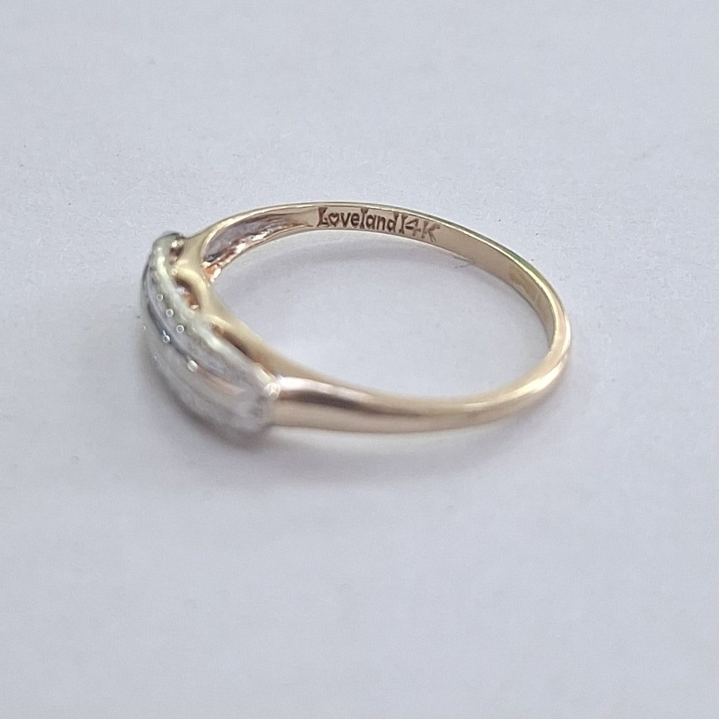 ANILLO ORO,ORO BLANCO,ORO COMBINADO 14 K 2,30 GRMS (SEMINUEVO)