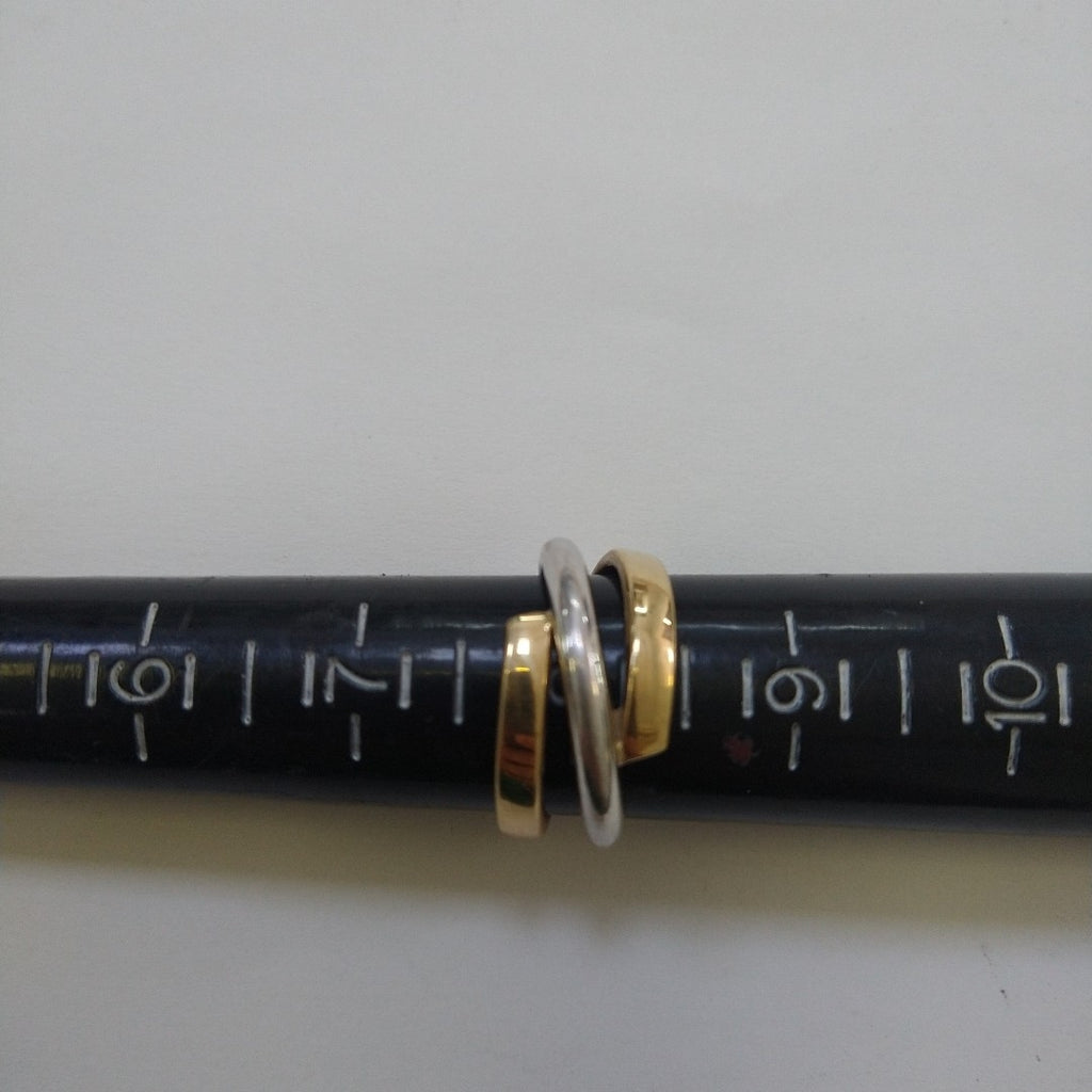 ANILLITO ORO COMBINADO 14 K 3.1 GRMS (SEMINUEVO)
