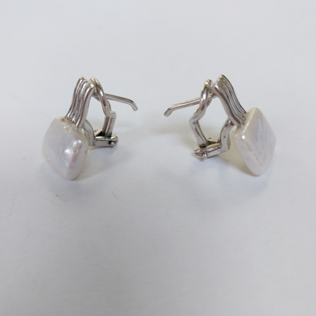 ARETES PAR ORO BLANCO 14 K 5.4 GRMS (SEMINUEVO)