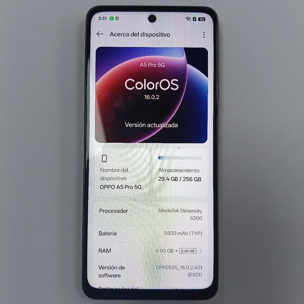 CELULAR OPPO  A5 PRO 5G CPH2695 (2025) 256 GB 8 GB RAM (SEMINUEVO)