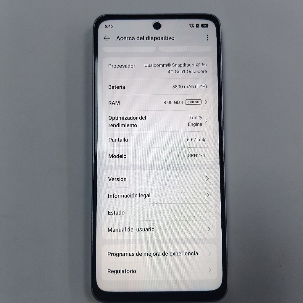 CELULAR OPPO  A5 PRO CPH2711 (2025) 256 GB 8 GB RAM (SEMINUEVO)