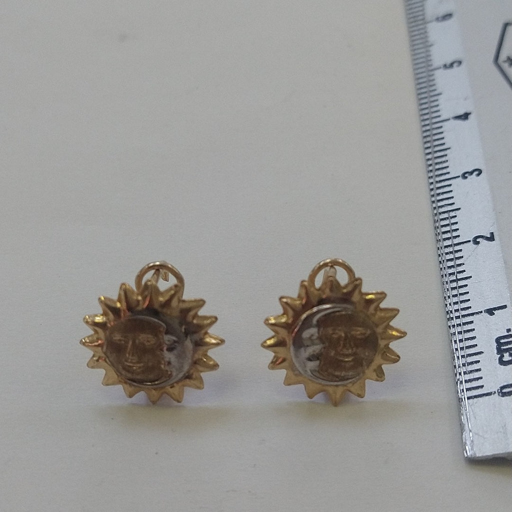 ARETES PAR ORO COMBINADO 10 K 1.9 GRMS (SEMINUEVO)