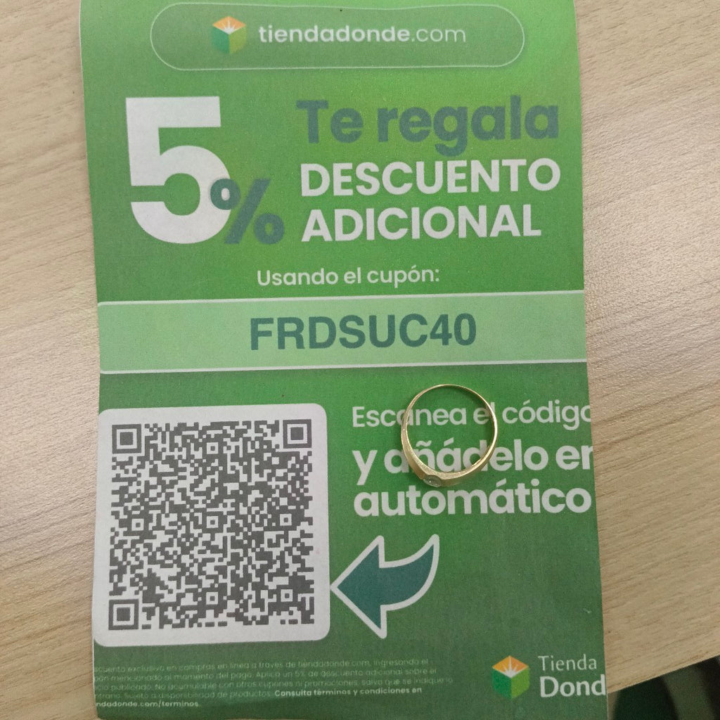 SOLITARIO ORO 10 K 2,50 GRMS (SEMINUEVO)