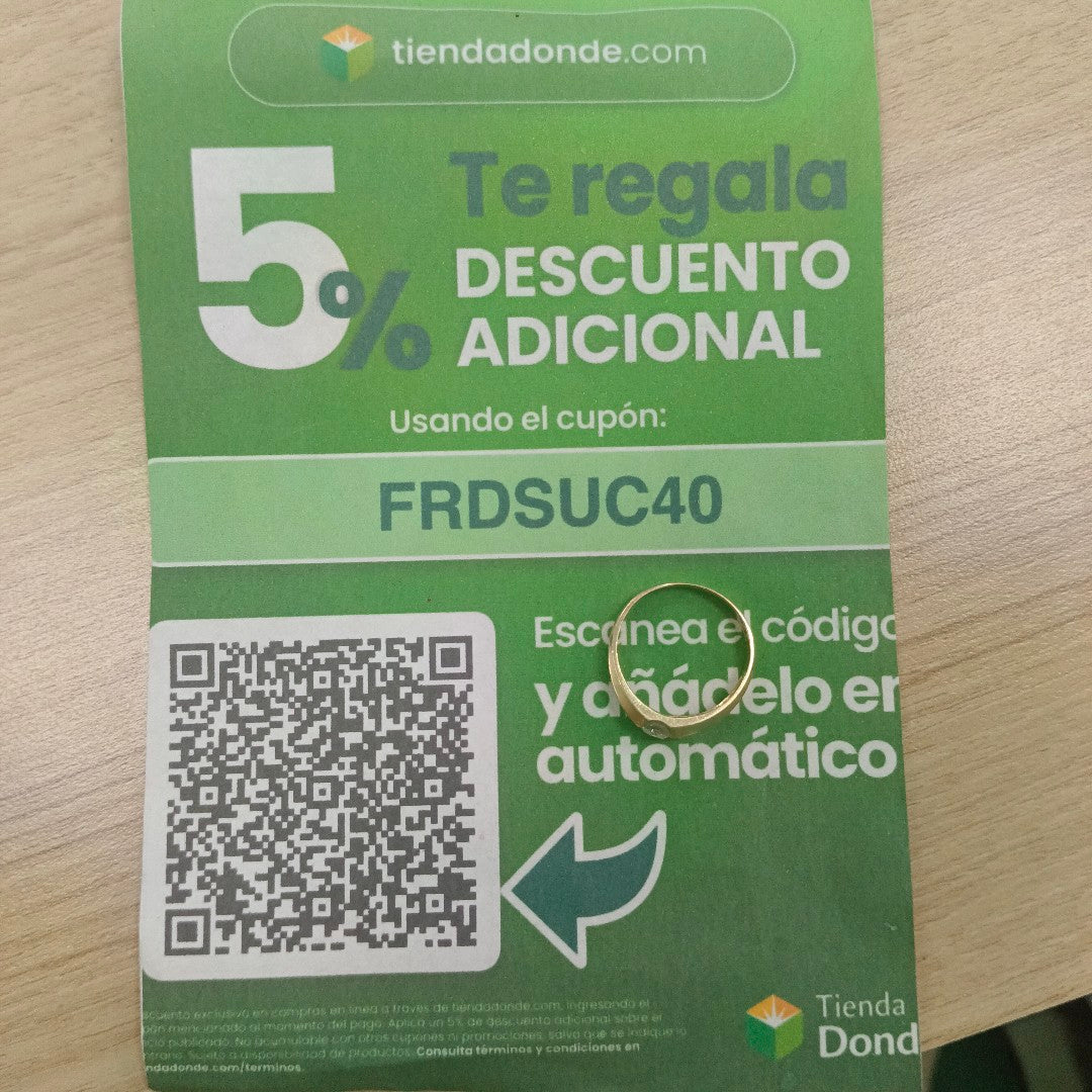 SOLITARIO ORO 10 K 2,50 GRMS (SEMINUEVO)