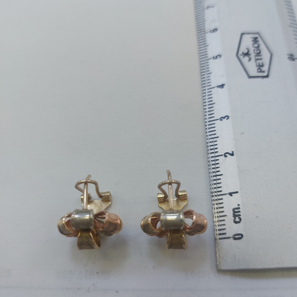 ARETES PAR ORO COMBINADO 10 K 3 GRMS (SEMINUEVO)