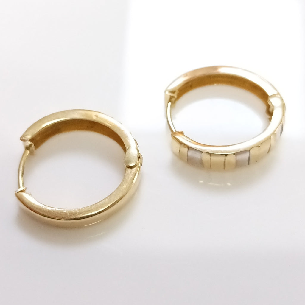 ARRACADAS PAR ORO, RODIADO 14 K 1.7 GRMS (SEMINUEVO)