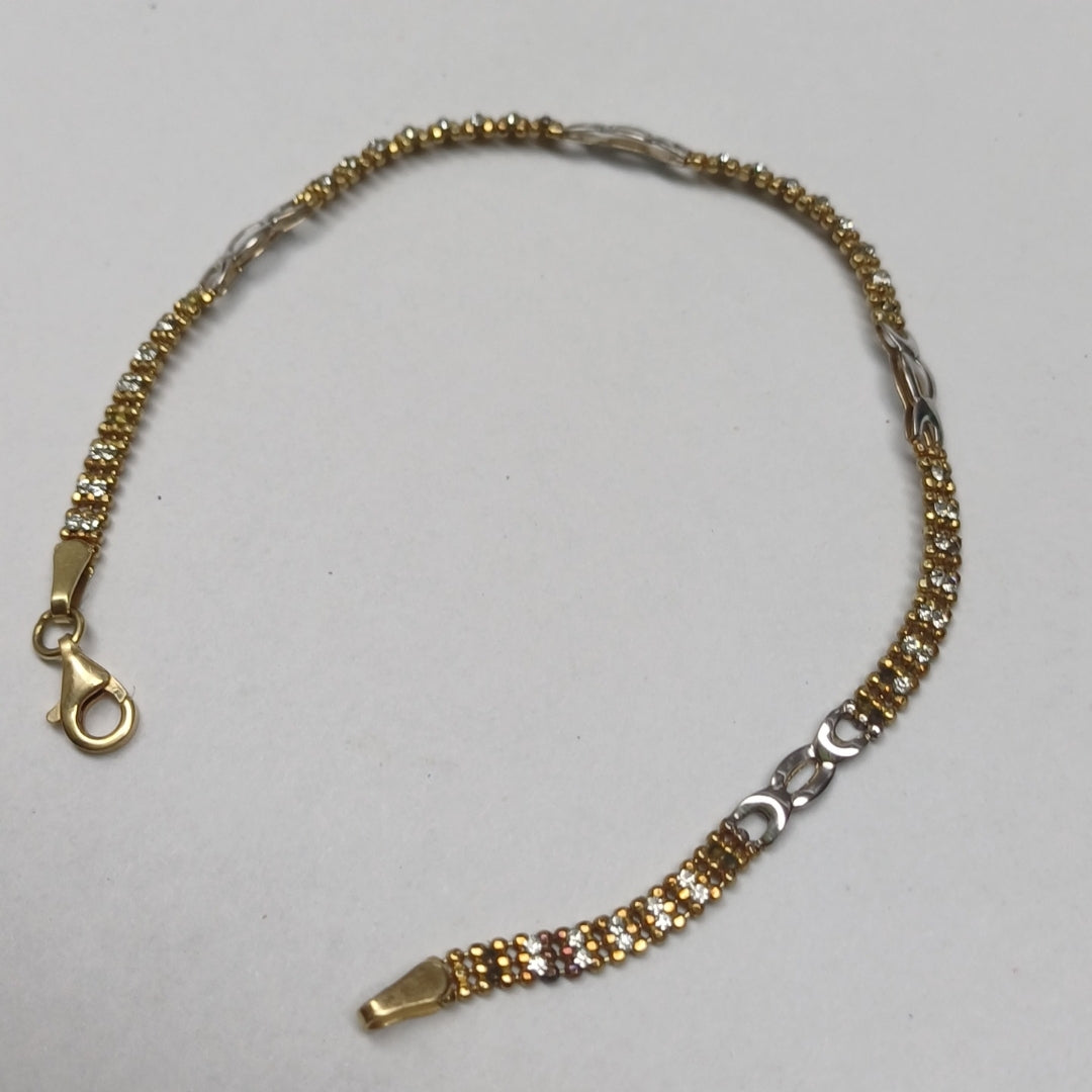 PULSERA ORO, ORO BLANCO 10 K 3.1 GRMS (SEMINUEVO)