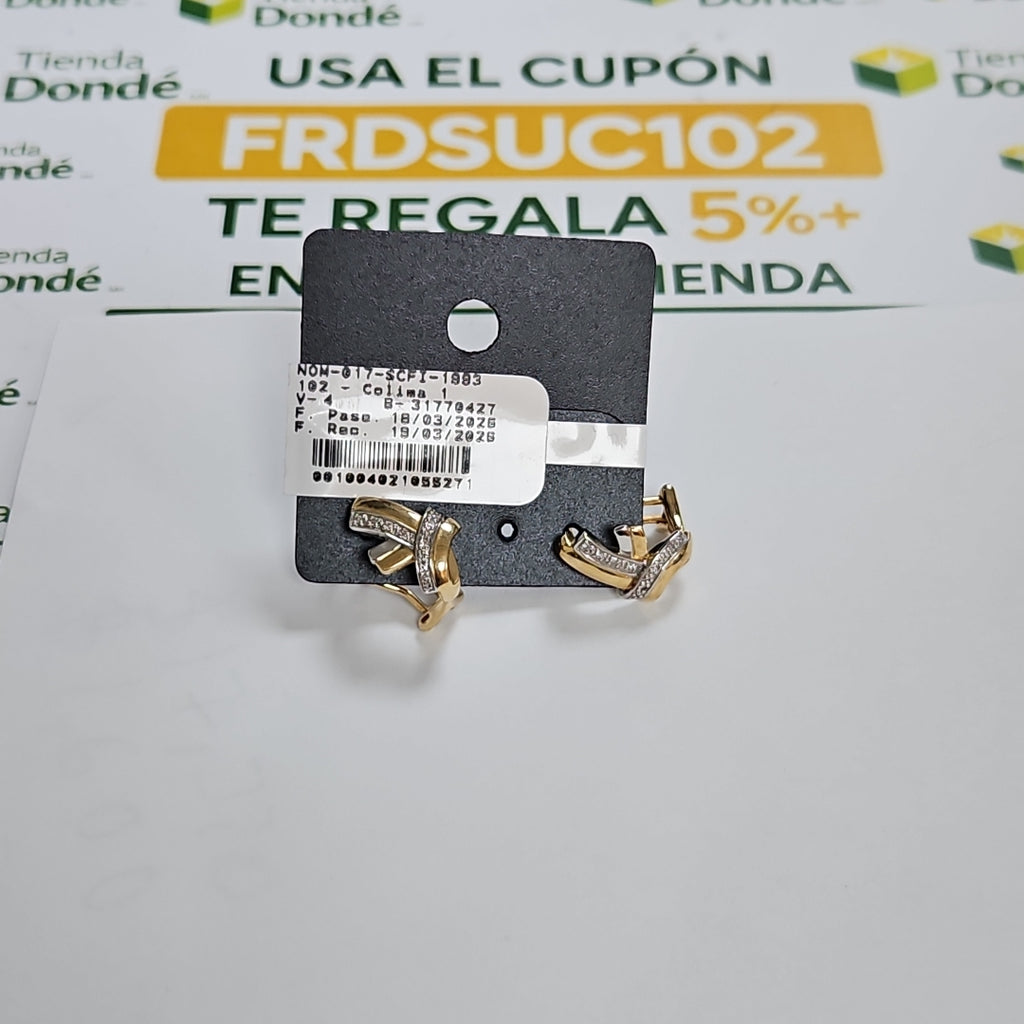 ARETES PAR ORO 10 K 5.4 GRMS (SEMINUEVO)