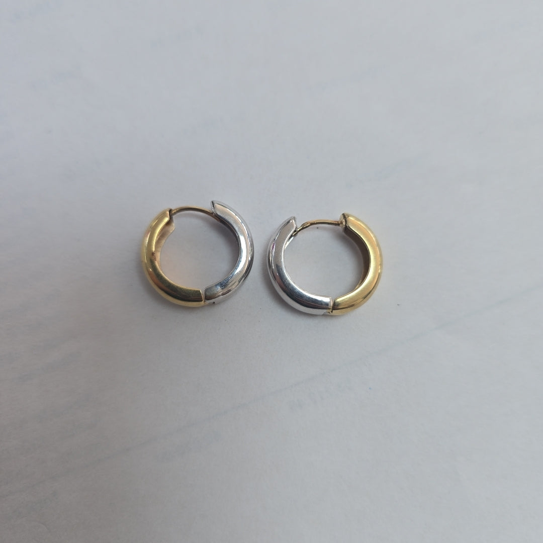 ARRACADAS PAR ORO, ORO BLANCO 14 K 3.3 GRMS (SEMINUEVO)