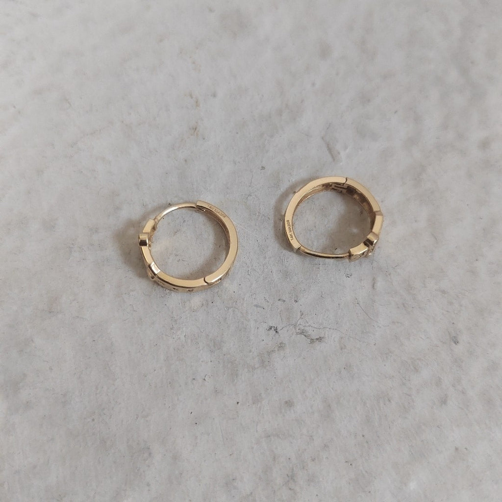 ARRACADAS PAR ORO 14 K 1.8 GRMS (SEMINUEVO)