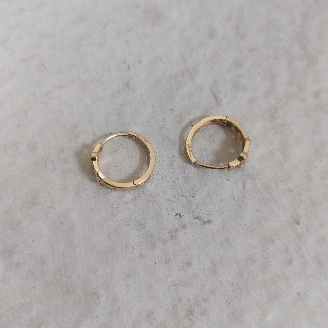 ARRACADAS PAR ORO 14 K 1.8 GRMS (SEMINUEVO)