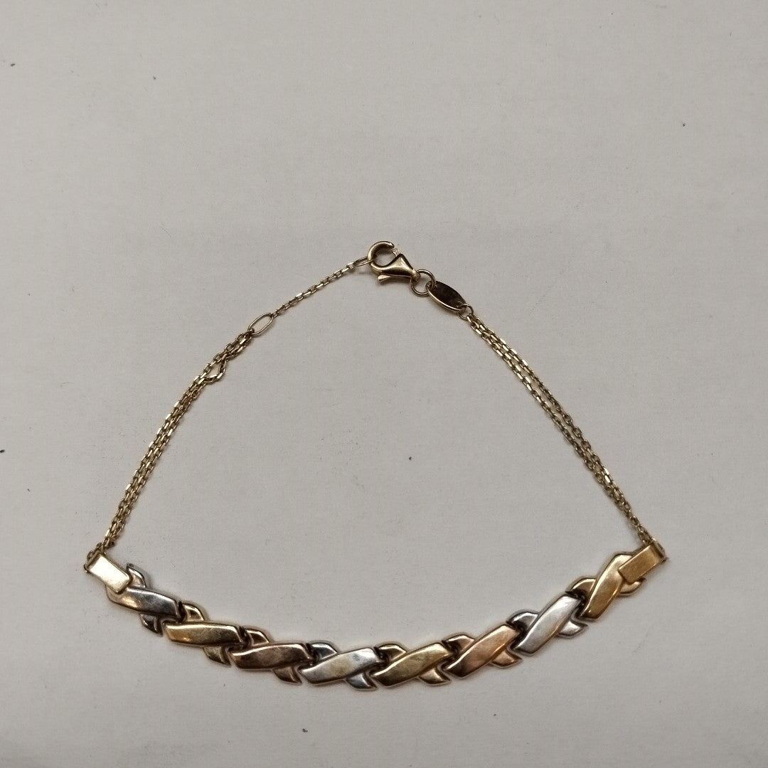 PULSERA ORO, ORO COMBINADO 14 K 2.9 GRMS (SEMINUEVO)