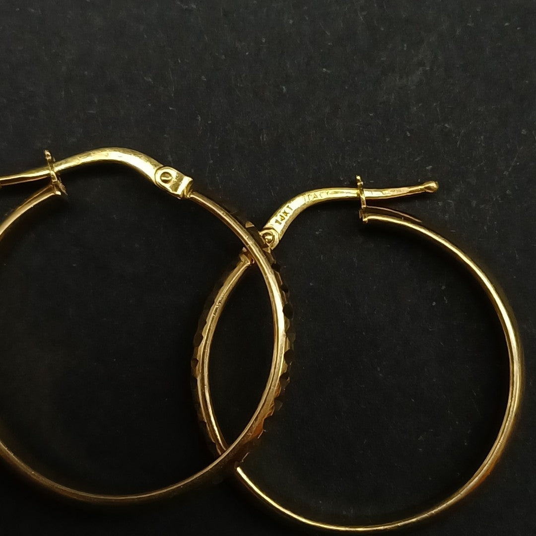 ARRACADAS PAR ORO 14 K 1.9 GRMS (SEMINUEVO)