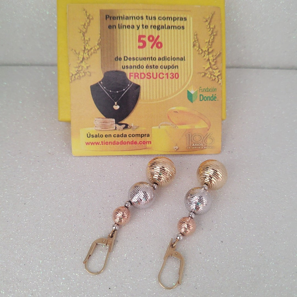 ARETES PAR ORO 14 K 7.1 GRMS (SEMINUEVO)