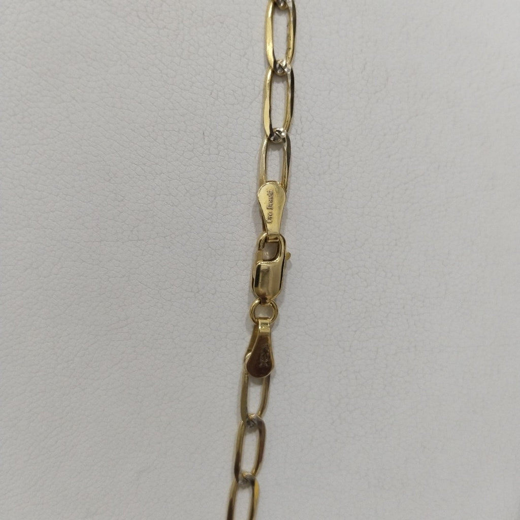 CADENA TEJIDO ESLABONES 11.1G 55 CM 14K (NUEVO)
