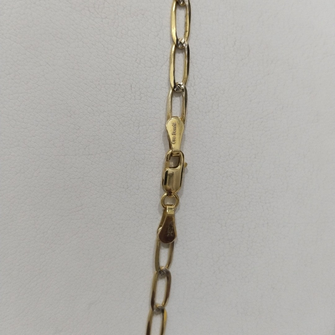 CADENA TEJIDO ESLABONES 11.1G 55 CM 14K (NUEVO)