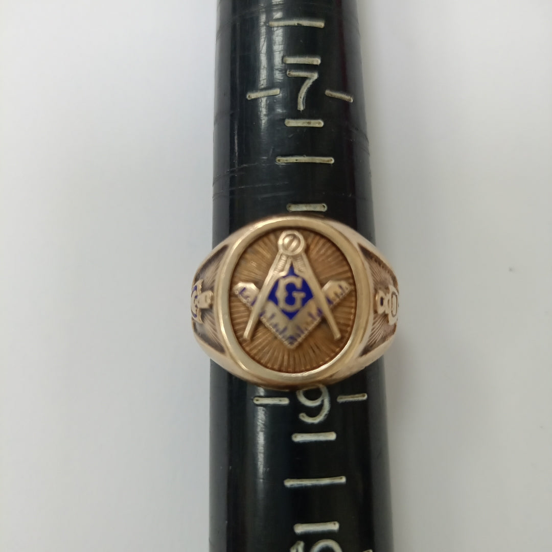 ANILLO CONMEMORATIVO ORO 14 K 12.6 GRMS (SEMINUEVO)