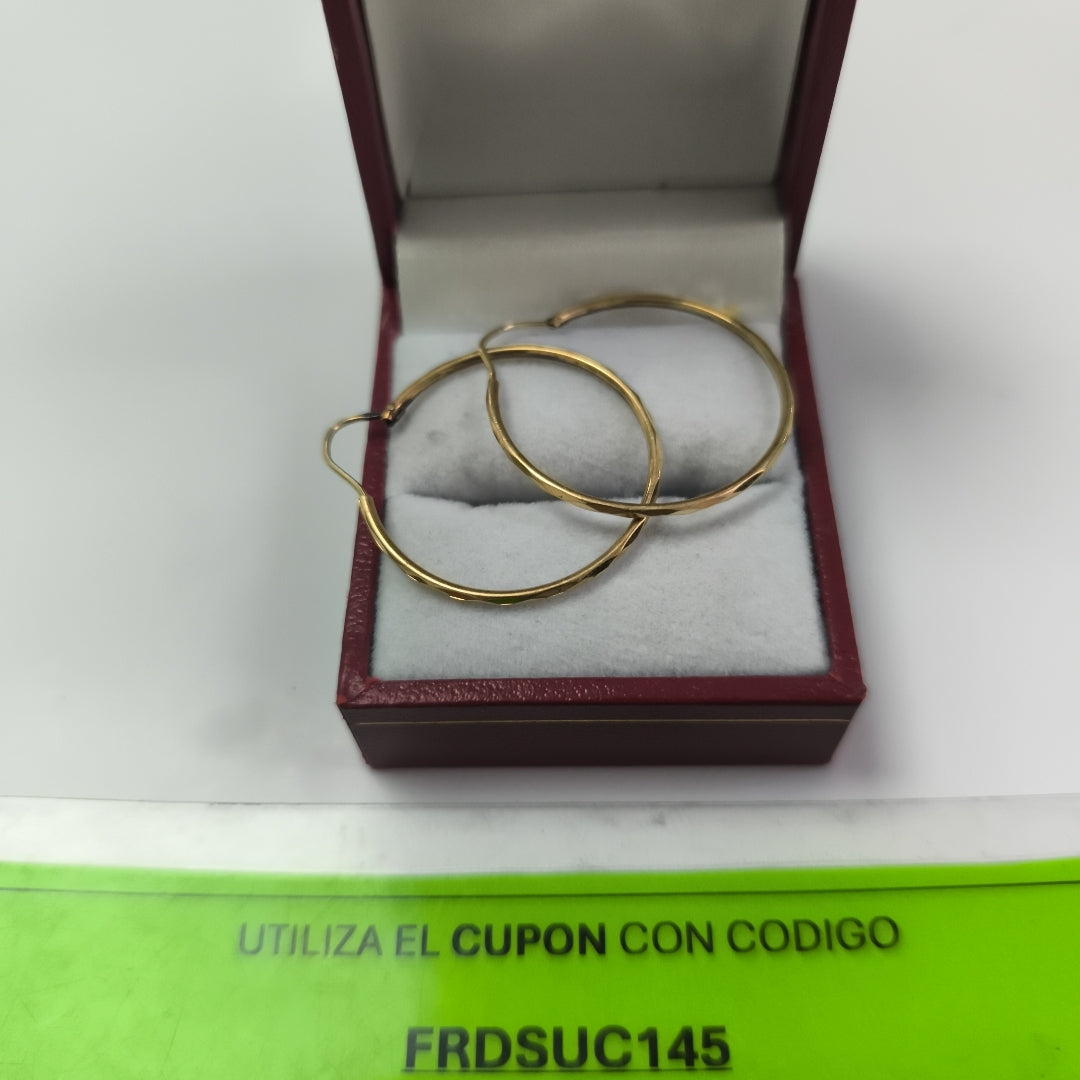 ARRACADAS PAR ORO 14 K 1.8 GRMS (SEMINUEVO)