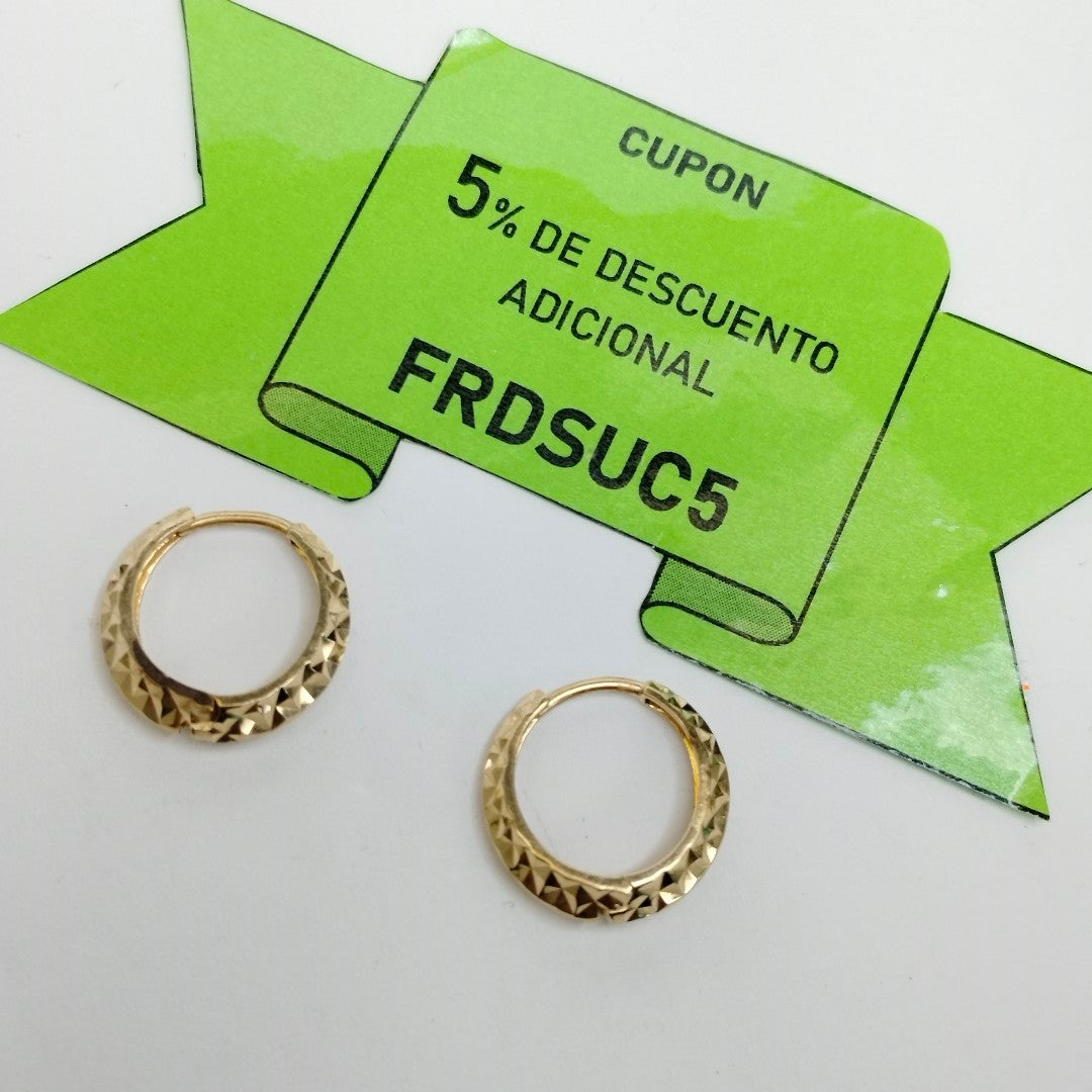 ARRACADAS PAR ORO 14 K 2.6 GRMS (SEMINUEVO)